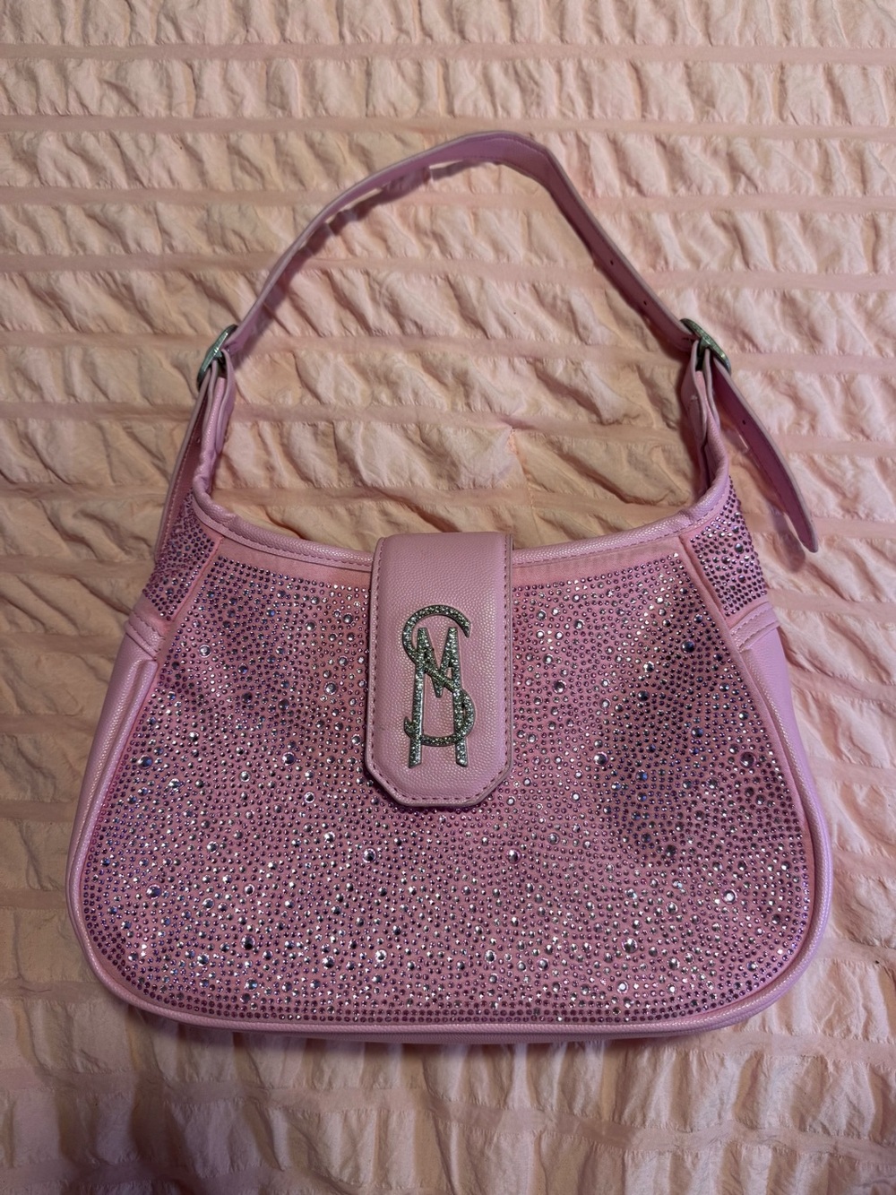 Pink Crystal-Embellished Purse